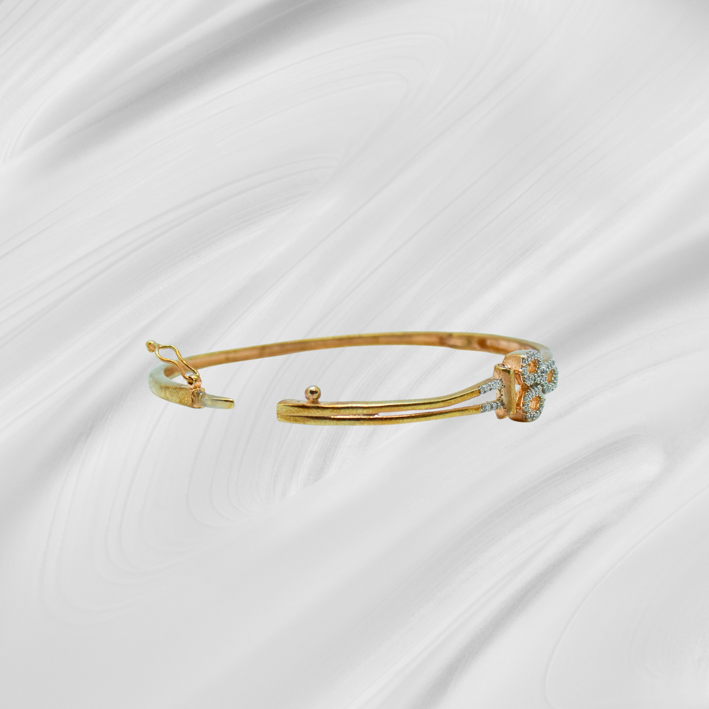 Siya Openable Woman Bracelet with lock Rosegold Polished