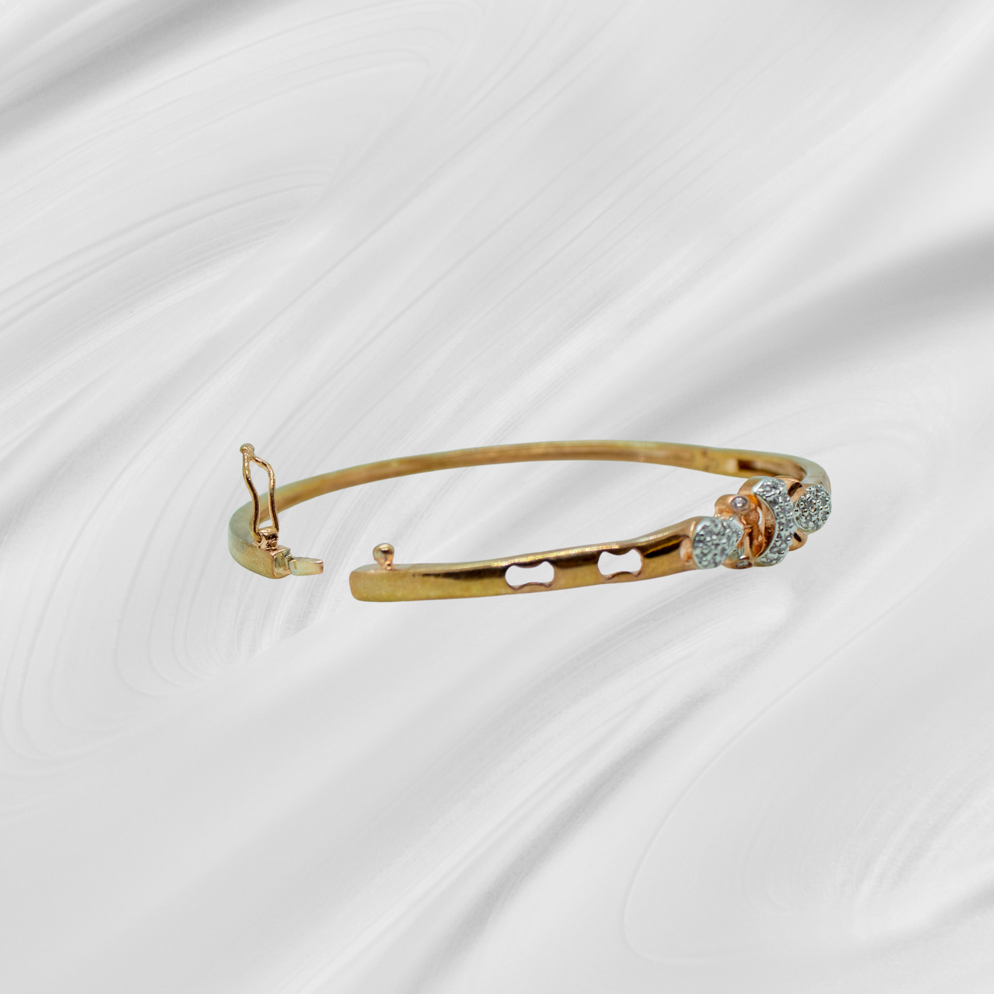 SIYA Openable Ledies Bracelet with lock Rosegold polished