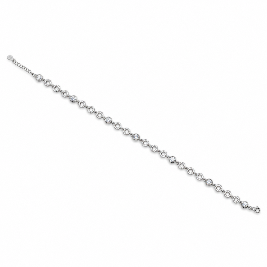 925 Sterling Silver Adjustable Thread Anklet for Women | Crystal Link Design
