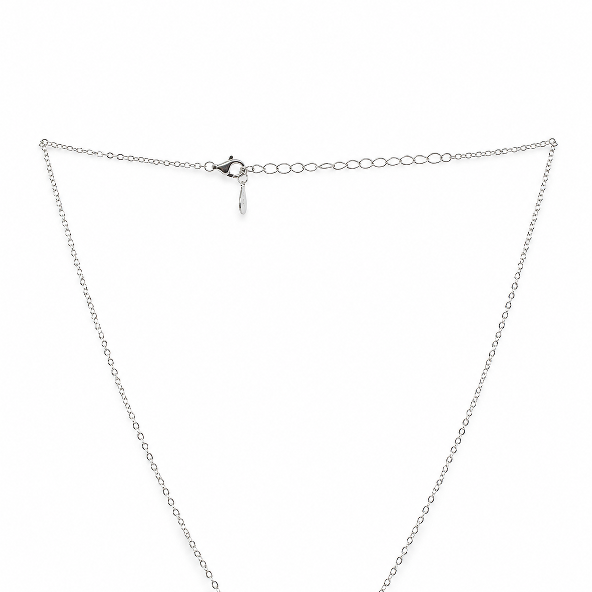 925 Sterling Silver Mother of Pearl Circle Pendant Chain