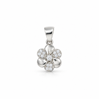 925 Sterling Silver Flower Pendant for Women | Sparkling Floral Design – SiyaJewel