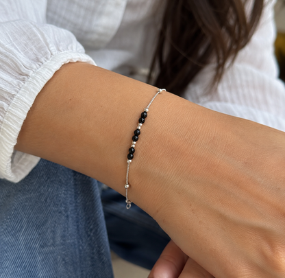 925 Sterling Silver Mangalsutra Cum Bracelet for Women