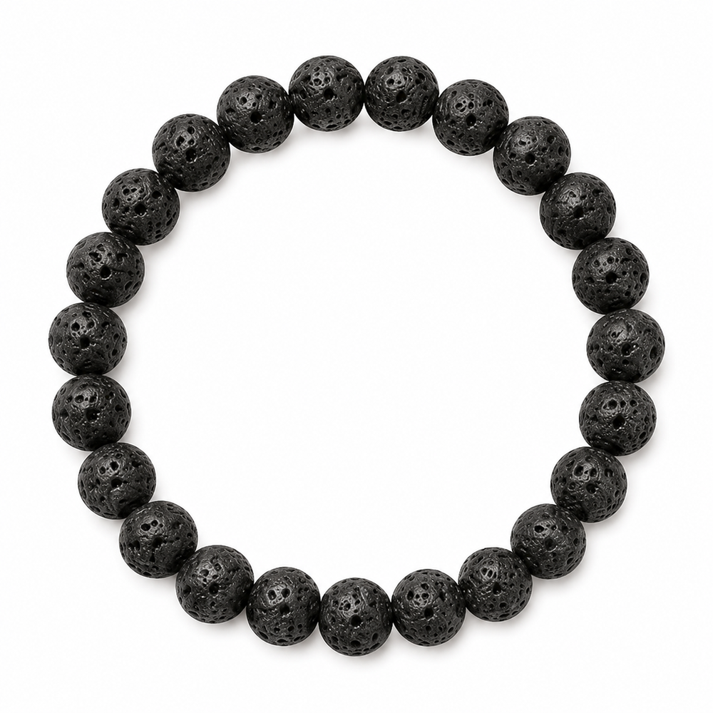 Natural Lava Stone Energy Bracelet for Men & Women | Grounding, Strength & Stress Relief | Siyajewel