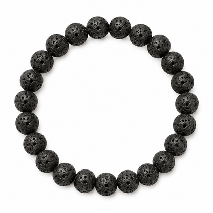 Natural Lava Stone Energy Bracelet for Men & Women | Grounding, Strength & Stress Relief | Siyajewel