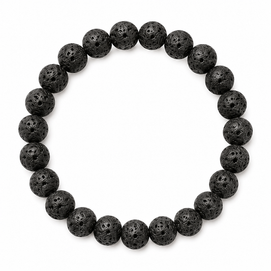 Natural Lava Stone Energy Bracelet for Men & Women | Grounding, Strength & Stress Relief | Siyajewel