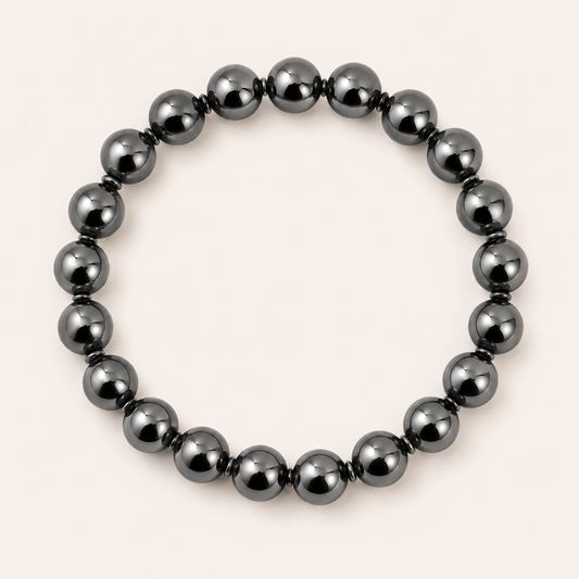 Magnetite Energy Bracelet | Natural Magnetic Crystal Bracelet for Focus, Protection & Grounding