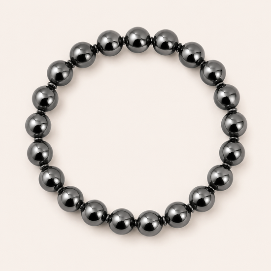 Magnetite Energy Bracelet | Natural Magnetic Crystal Bracelet for Focus, Protection & Grounding