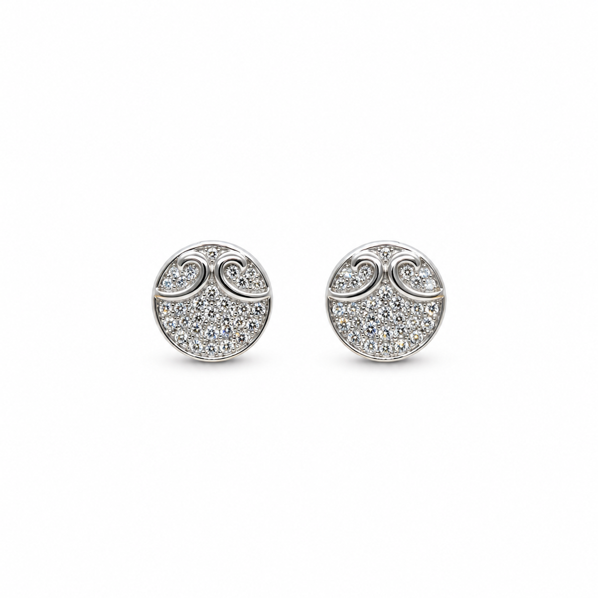 925 Sterling Silver Round Crystal Stud Earrings for Women | Elegant Everyday Earrings – SiyaJewel