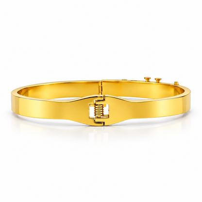 Black Enamel Gold-Tone Crystal Cuff Bracelet for Women | Luxury Black Enamel Crystal Gold-Tone Bracelet for Women