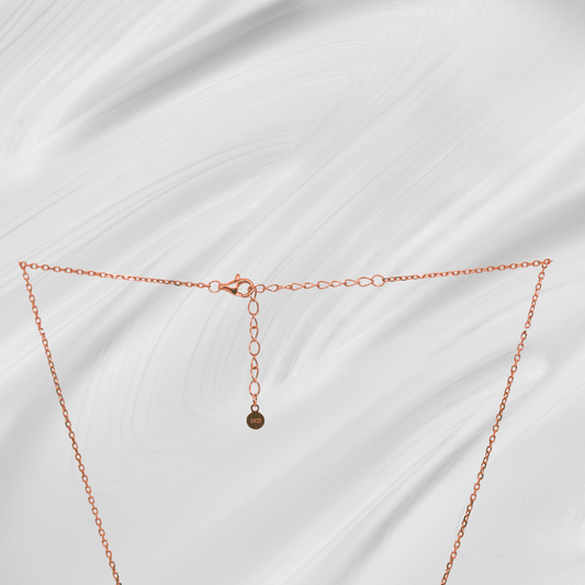 Siya Rosegold Polished Tedy Pendant Chain