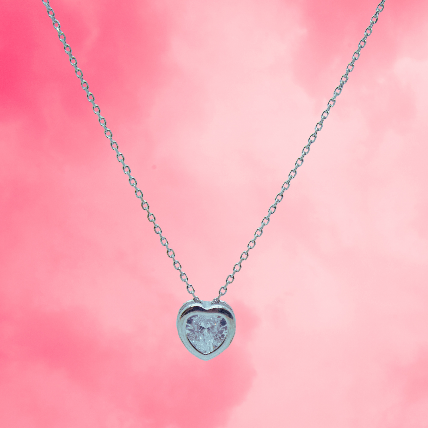 Siya Solitaire Heart Chain