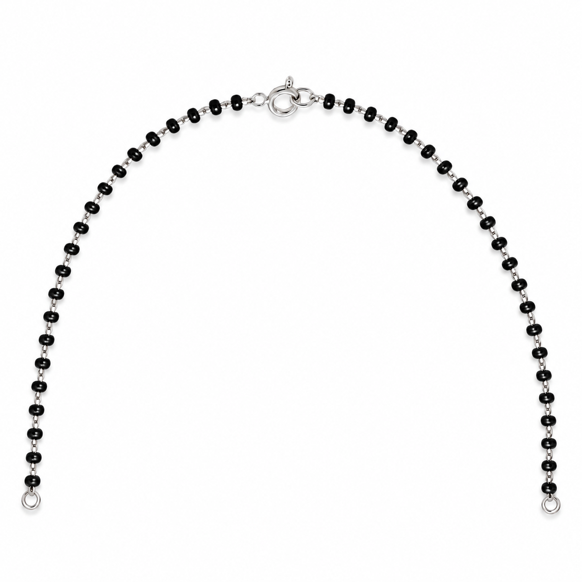 925 Sterling Silver Short Mangalsutra with Heart Pendant