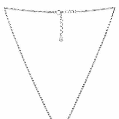 925 Sterling Silver Purple Heart Pendant Chain for Women