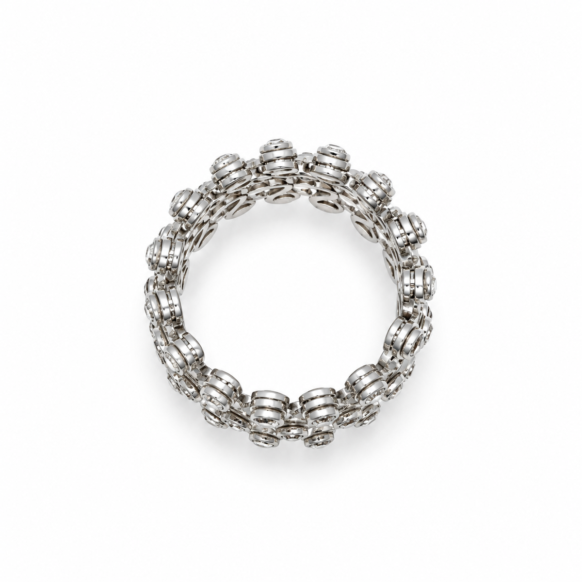 925 Sterling Silver Convertible Ring Cum Bracelet for Women – Crystal Embellished Statement Jewellery