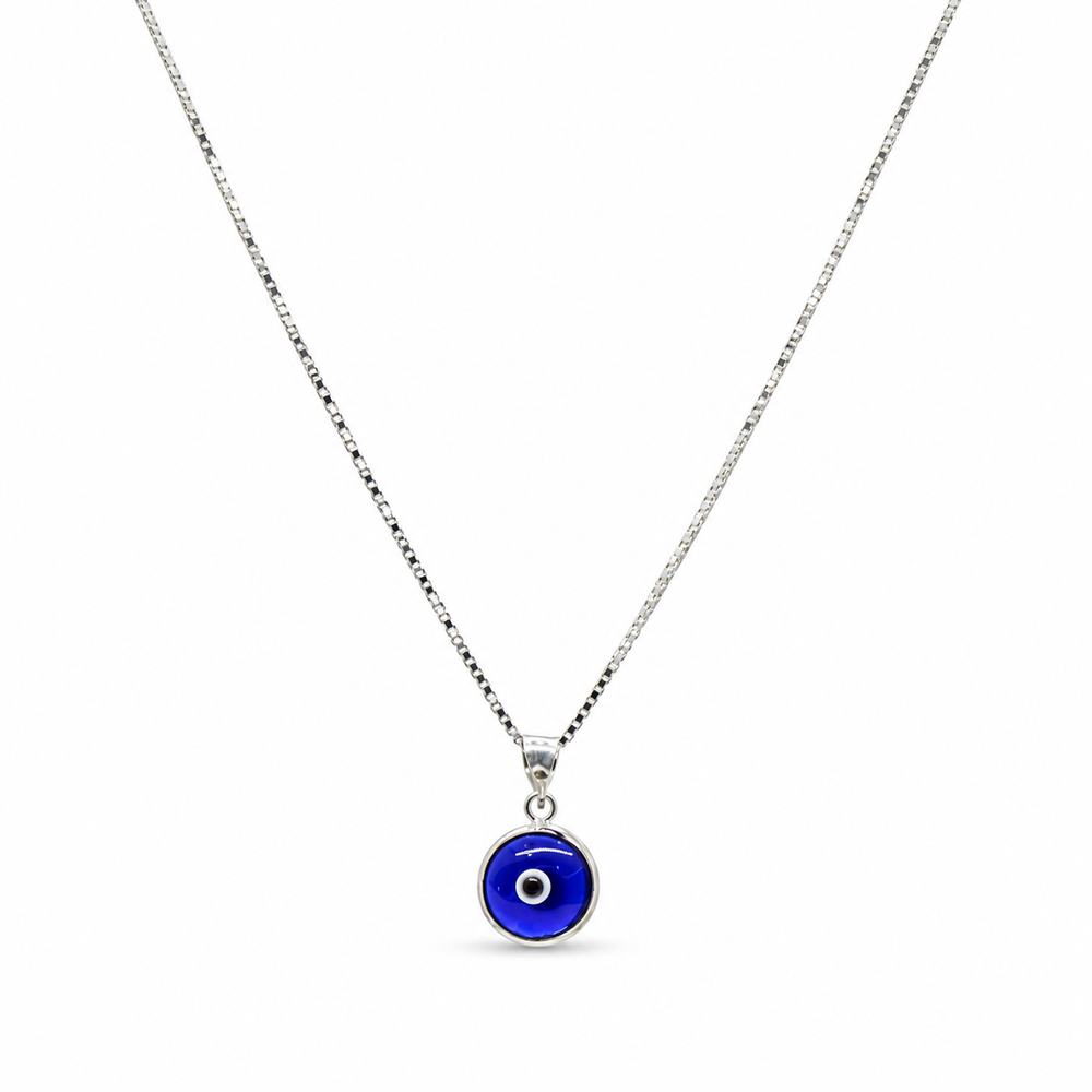 925 Sterling Silver Blue Evil Eye Necklace for Women