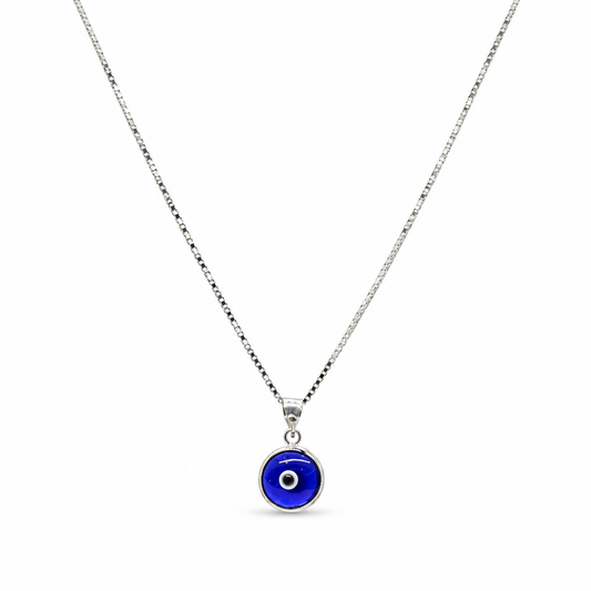 925 Sterling Silver Blue Evil Eye Necklace for Women