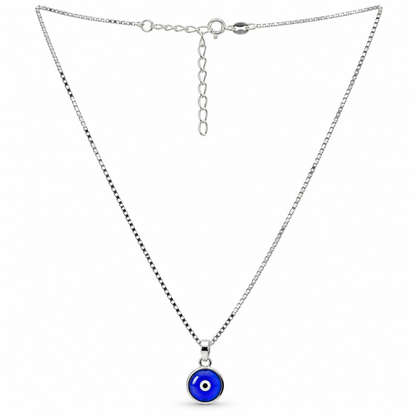925 Sterling Silver Blue Evil Eye Necklace for Women