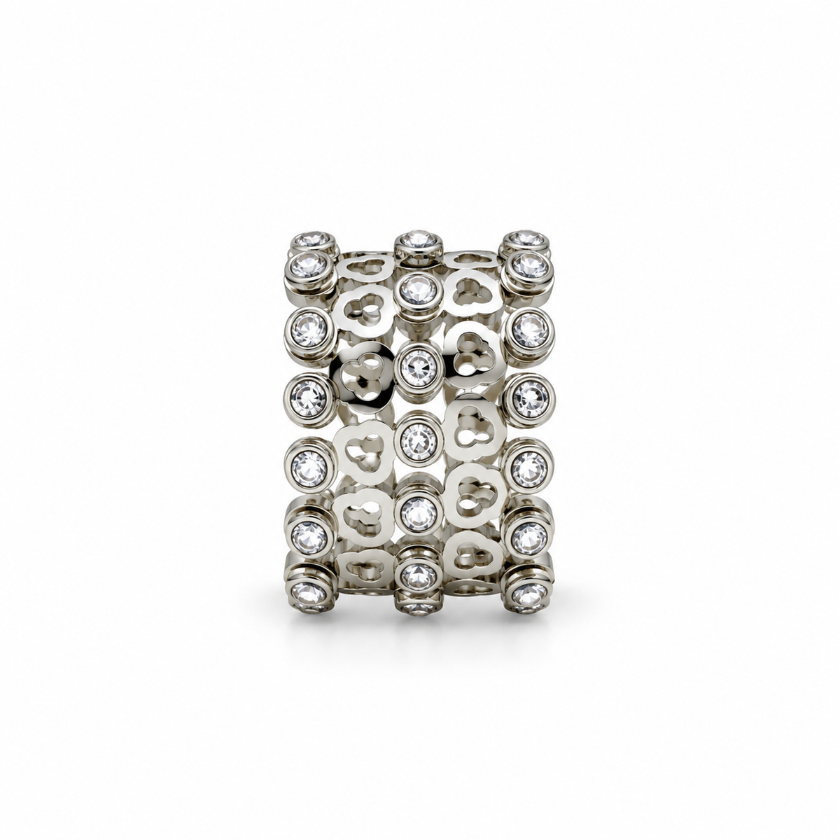925 Sterling Silver Convertible Ring Cum Bracelet for Women – Crystal Embellished Statement Jewellery