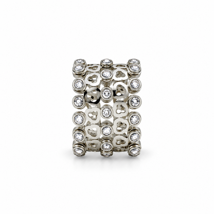 925 Sterling Silver Convertible Ring Cum Bracelet for Women – Crystal Embellished Statement Jewellery