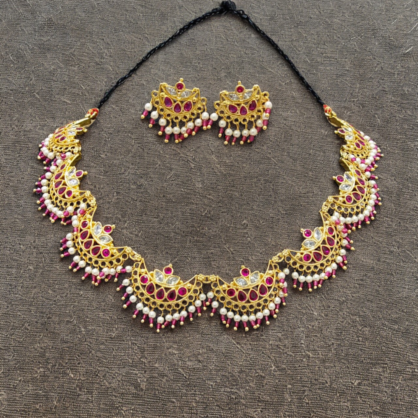 SIYA gold-plated chandrahar nacklace