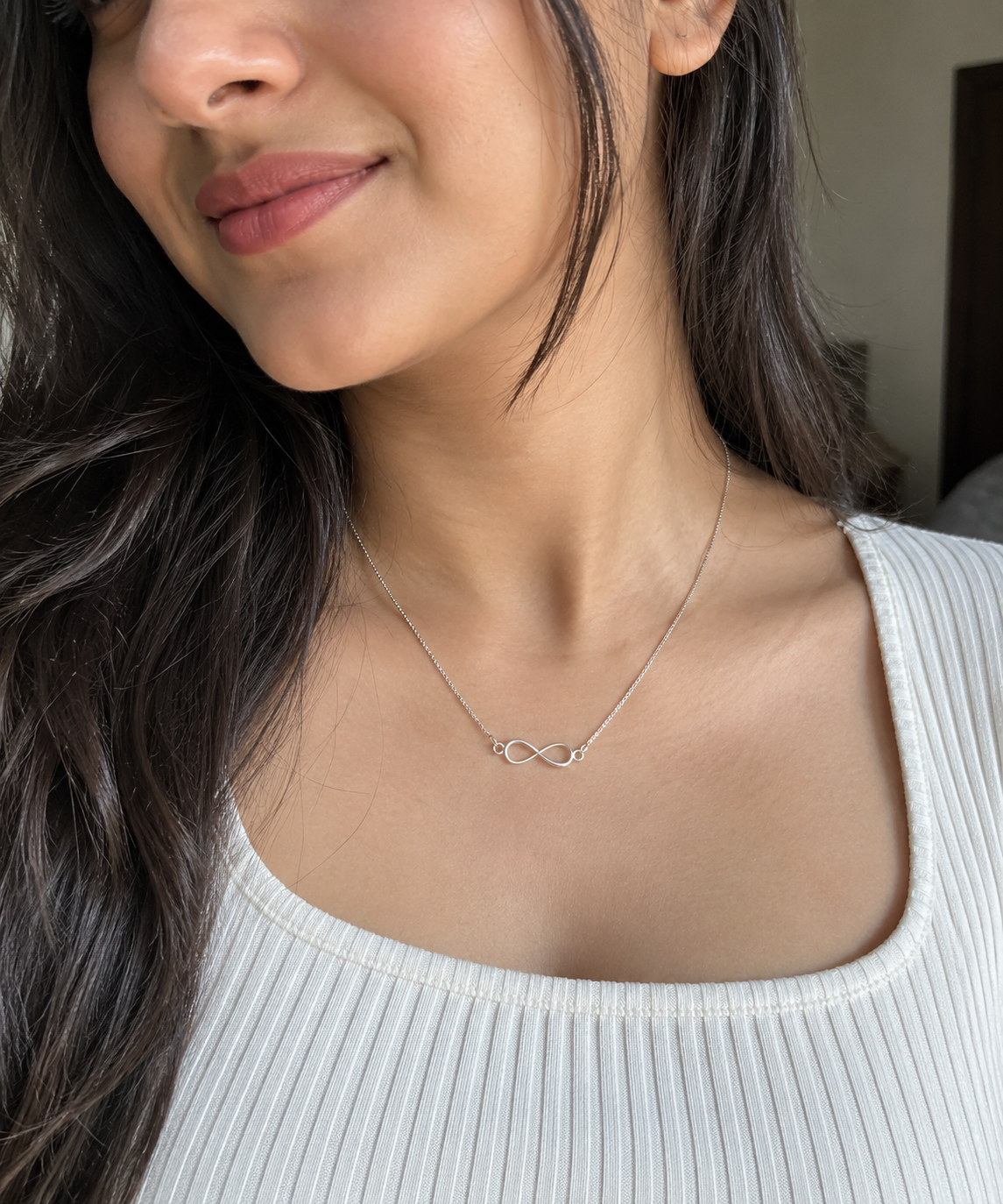 925 Sterling Silver Infinity Chain for Women