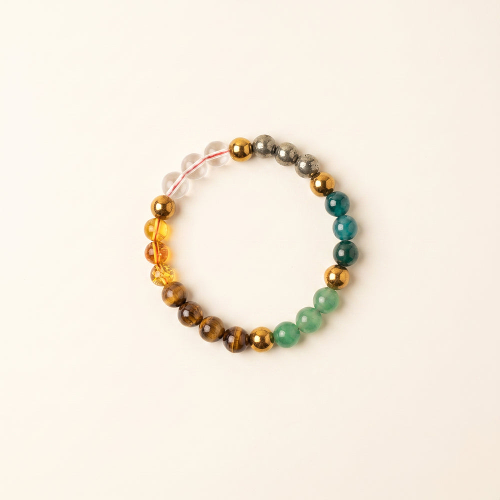 7 Crystal Energy Bracelet for Wealth, Luck, Protection & Positive Energy | Natural Healing Crystal Bracelet
