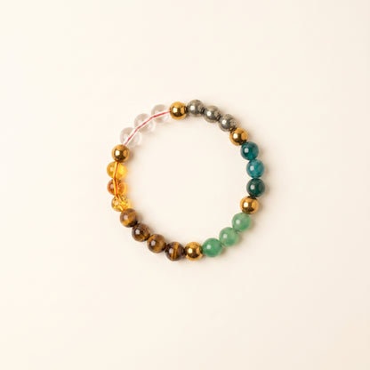 7 Crystal Energy Bracelet for Wealth, Luck, Protection & Positive Energy | Natural Healing Crystal Bracelet