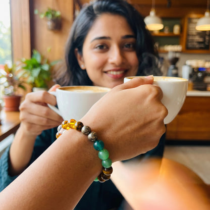 7 Crystal Energy Bracelet for Wealth, Luck, Protection & Positive Energy | Natural Healing Crystal Bracelet