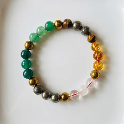 7 Crystal Energy Bracelet for Wealth, Luck, Protection & Positive Energy | Natural Healing Crystal Bracelet